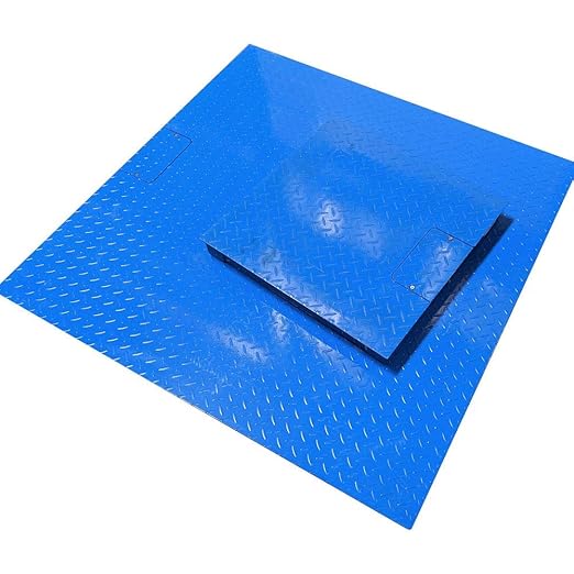 PEC Tools FS Series Professional Grade Steel Floor Scale - Heavy-Duty Pallet Scale and Shipping Scale for Industrial Use - Weighing Scale for Packages Up to 10000x1lbs - 48x60