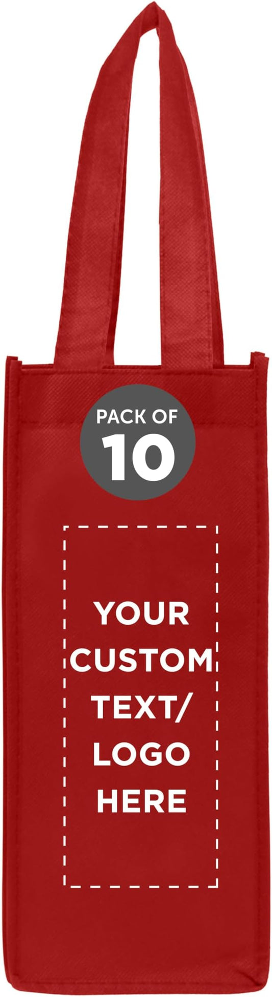 DISCOUNT PROMOS Non-Woven Vineyard Two Bottle Wine Bags