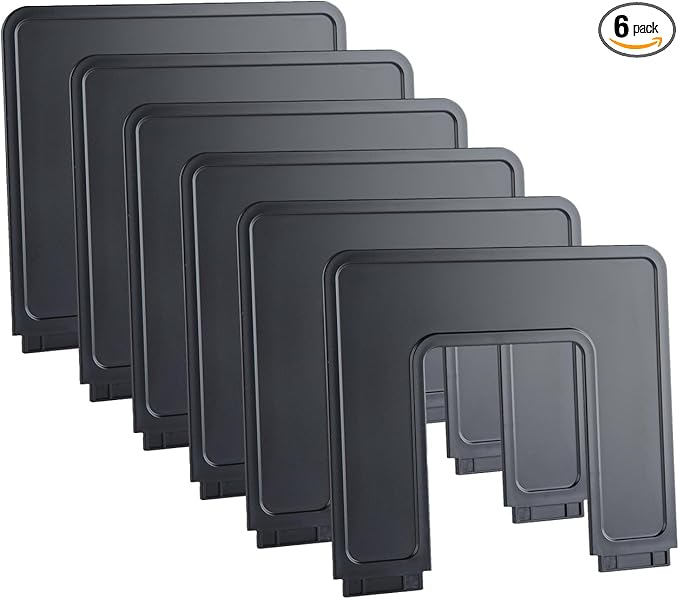 6 Pieces Upright Boards, Accessory Parts of Expandable File Folder Holder, Black