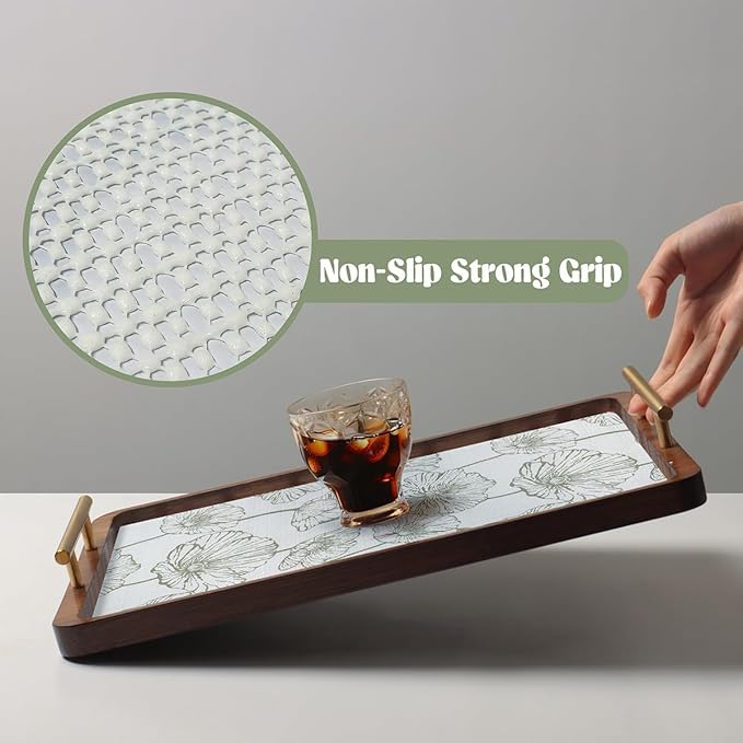 Shelf Liner for Kitchen Cabinets Non Adhesive Kitchen Drawer Liner,Non-Slip Lotus Cabinet Liner Shelf Paper,Pantry Shelf Liners for Cabinets Dresser Cupboard Liner Decorative 23.6In x 10FT