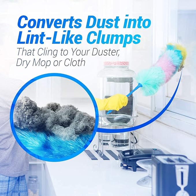Fuller Brush Duster Spray – 15.5 oz Multi Surface Dust Removing Sprayer - Safe Household Cleaning for Floors, Furniture, Blinds & Car Interiors - 6 Pack