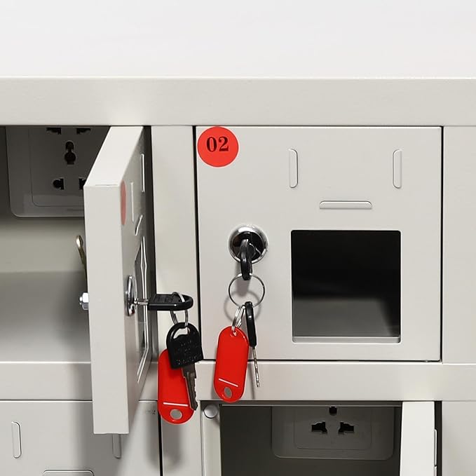 9 Slot Cellphone Charging Station Cell Phone Locker Cellphone Storage Cabinet, for Office Classroom