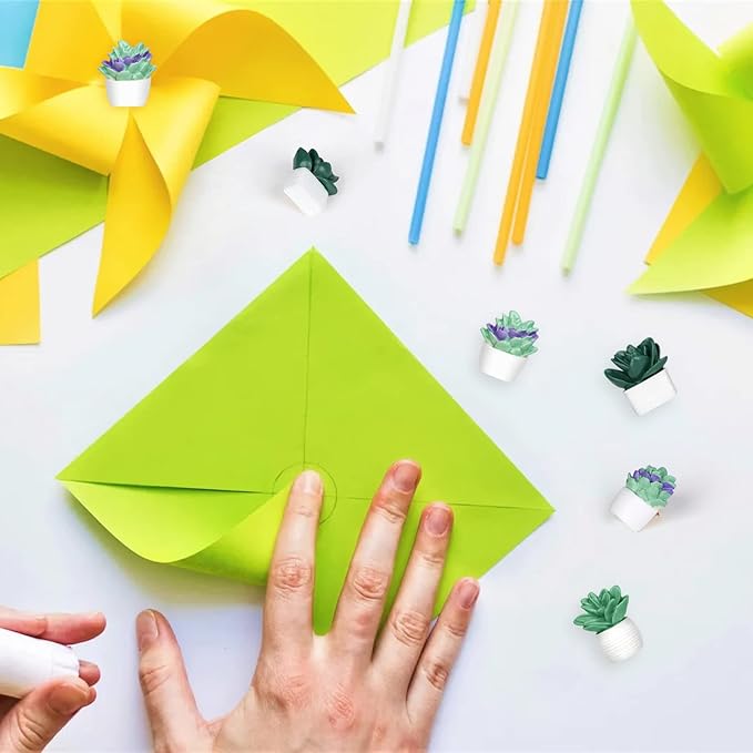 20 Pieces Cute Succulent Plants Decorative Push Pins Colorful Floret Thumbtacks for Photo Wall, Feature Wall, Whiteboard, Cork Board, Map, Bulletin Board, Office or Home (Three Assorted Styles)