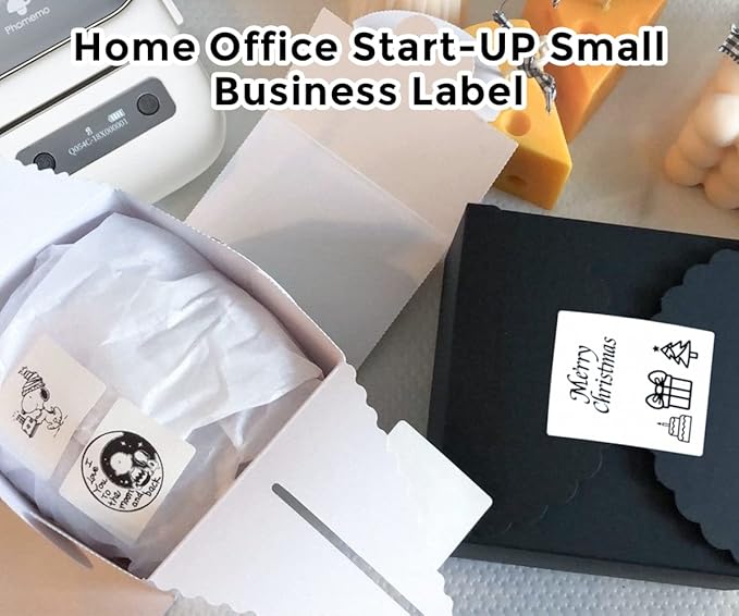 Phomemo 3 Roll 1.96" x 3.14" Multi-Purpose Thermal Label Compatible with M110/M220/M108/M250/M260/ M150/ M120/M200/M221 Printer,100 Labels/Roll,for Barcode,Name,Address,Labeling,Mailing,Business