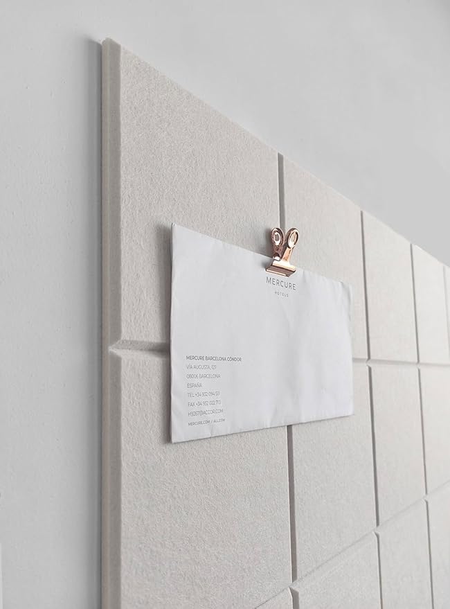 Cork Board 24 x36 Alternative - 6 Pack Felt Wall Tiles with Safe Removable Adhesive Tabs, Cork Boards for Walls Cork Board for Home Office Pin Board Tack Board - Warm White