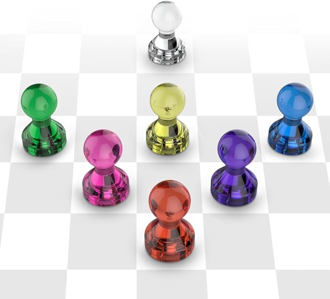Push Pin Magnets - Tiergrade 60 Pack 7 Assorted Color Strong, Office, Use at Kitchen Home and School Classroom, for Refrigerator Dry Erase Board and Whiteboard.