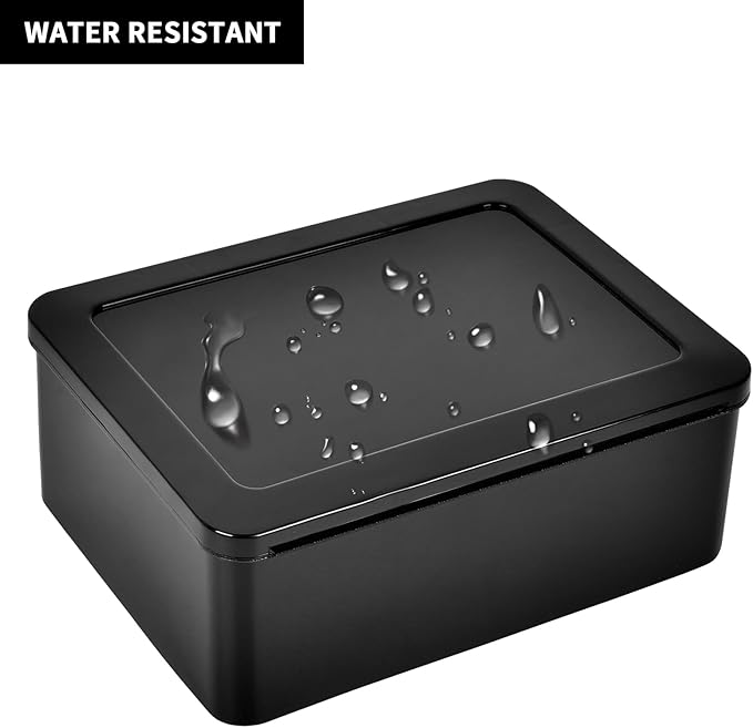 ALCYON Battery Organizer Storage Box, Garage Case Holder for 24* AA, 30* AAA Batteries (Bag Not Include Batteries Pack)-Black