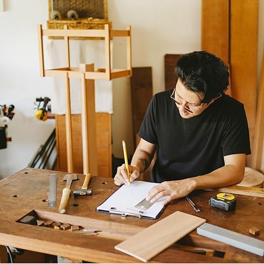 6-Inch and 12-Inch Stainless Steel Metal Ruler with Non-Slip Cork Backing - 2 Pack