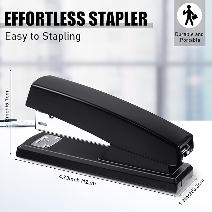 Marspark 10 Pcs Stapler for Desk Office Staplers Bulk with 6000 Staples 25 Sheet Capacity for School Office