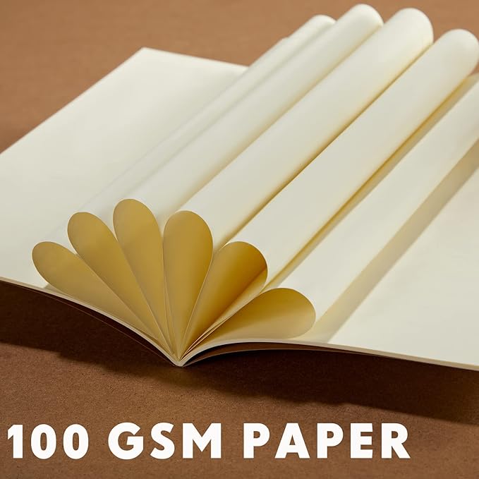 100 Pcs Kraft Notebook Journals 5.5 Inch x 8.3 Inch A5 Softcover Notebooks Bulk for Writing Sketch Office Notepad with 60 Pages 30 Sheets (Multicolor,Lined)(Brown,Unlined)