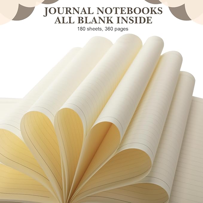SATINIOR 5 Pack A4 Notebooks Large Journal 360 Pages Leather Softcover Hardcover Notebooks Thick Paper Lined Notepad for Office School Business Note Taking Writing, 8.5'' x 11''(Mixed Color)