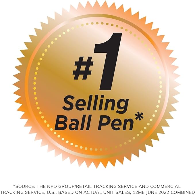 BIC Round Stic Xtra Life Ballpoint Pens, Bulk Pack of Black Ink Pens, Medium point 1.0 mm, Pack of 300