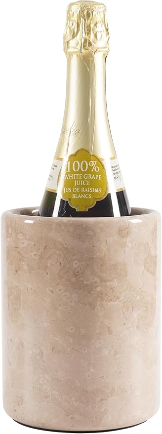 Radicaln Marble Wine Chiller Verona 6.5" Inches Handmade Insulated Cooler For Champagne - Wine Bottle Holder & Beverage Cooler For Bar Accessories