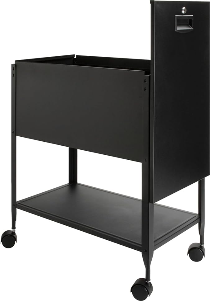 Lorell Standard Lock Mobile File Black 28.35" x 16.54" x 6.50"