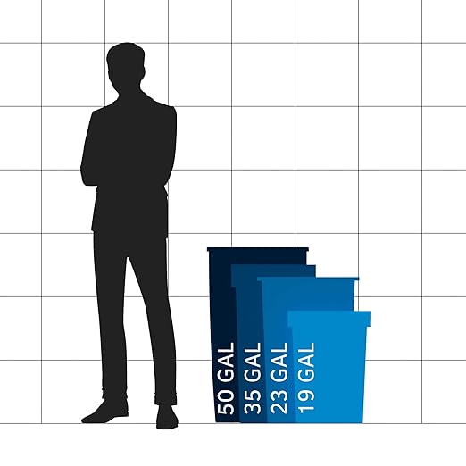 23 Gallon Black Square Commercial Trash Can