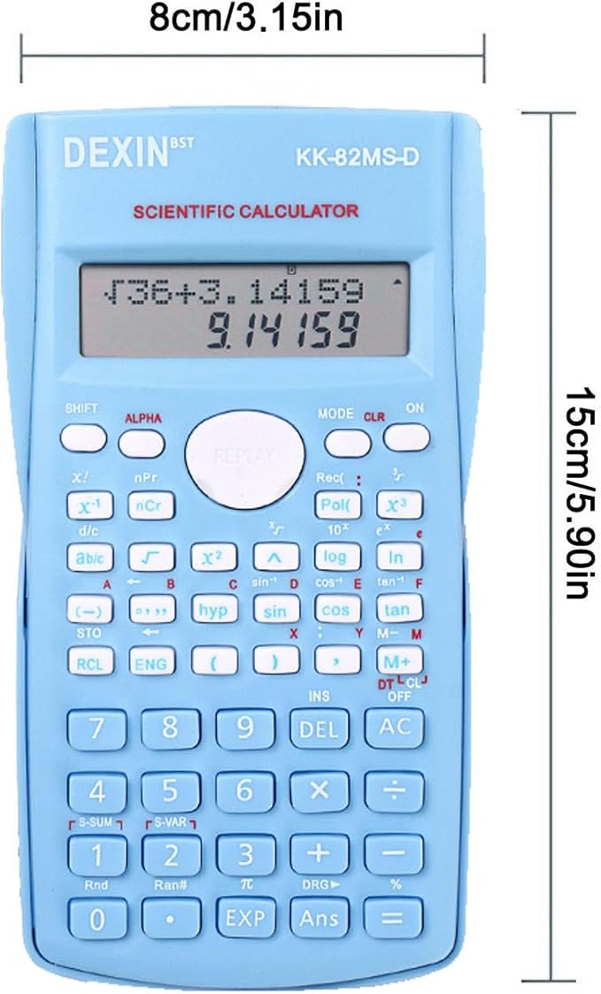 Scientific Calculators Desktop, Scientific Calculators for Students, Scientific Calculator 240 Functions 2 Line 10+2 Digits, Desk Math Calculator for School (Blue)
