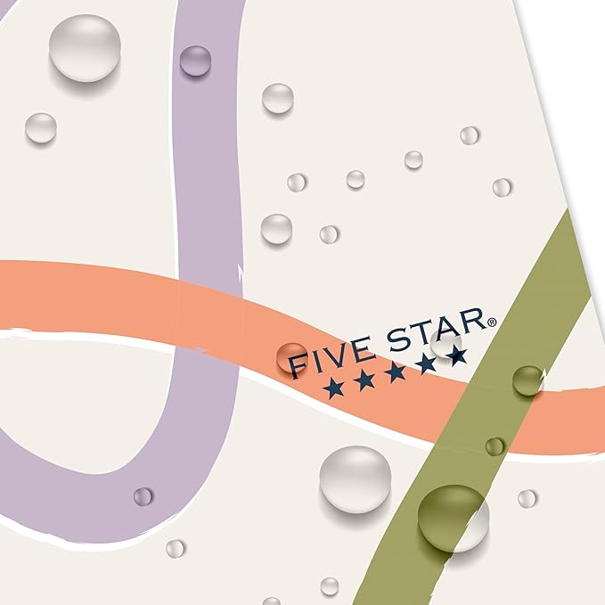 Five Star Spiral Notebook + Study App, 1 Subject, College Ruled, 8-1/2" x 11", 80 Sheets, Fights Ink Bleed, Water Resistant Covers, Organic Lines (820233F)