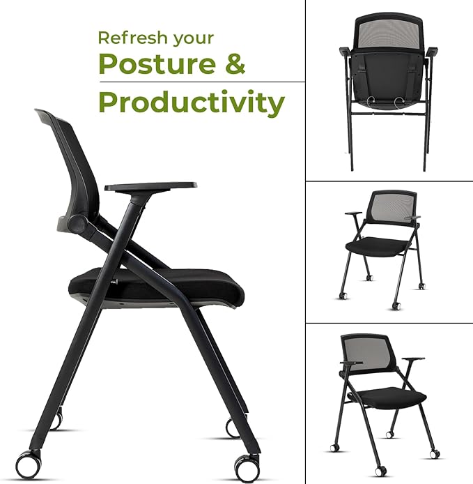 40 Pack Folding Chair Portable Nesting Commercial Seat for Events Office School Party Kitchen Dining Conference Waiting Training Room
