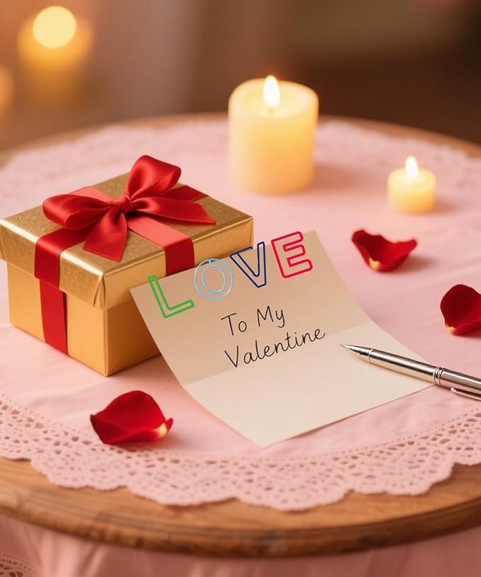 52 Pcs Stainless Steel Paper Clips - Alphabet Letter Clips for Office & School with Storage Box Assorted Color (Love Series)