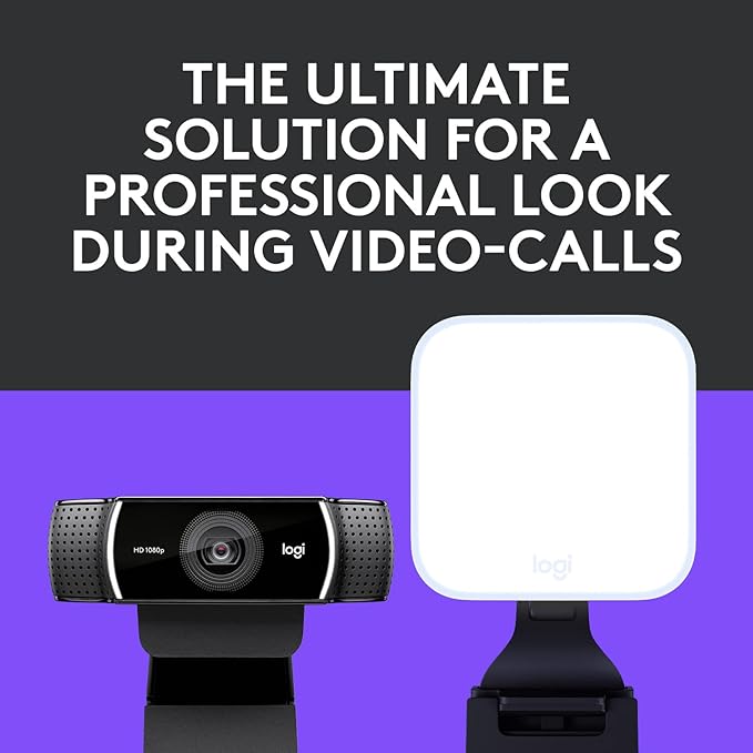 Logitech C922x Pro + Logitech for Creators Litra Glow - The Ultimate Solution for a Professional Look During Video-Calls