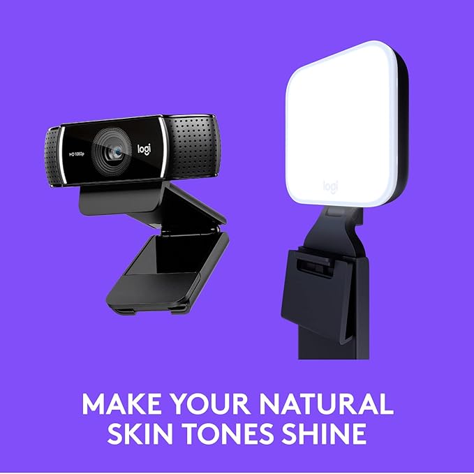 Logitech C922x Pro + Logitech for Creators Litra Glow - The Ultimate Solution for a Professional Look During Video-Calls