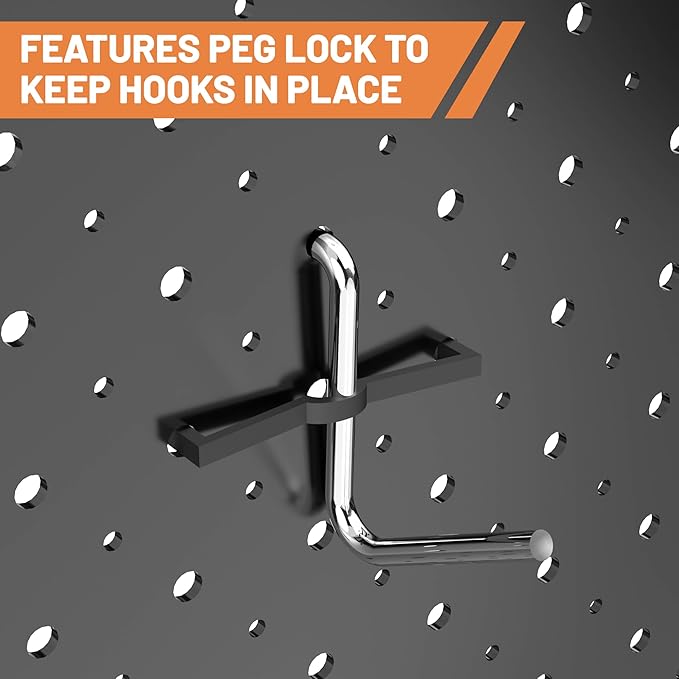 Ultrawall 120-Piece Pegboard Hooks Set, Peg Board Organizer Accessories with Bins for Hanging Various Tools in Garage, Kitchen, Craft Room