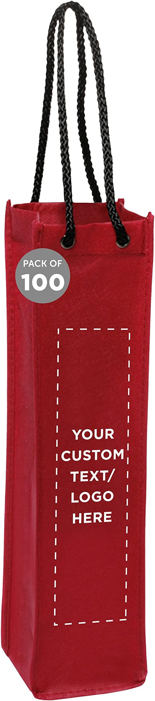 DISCOUNT PROMOS Non-Woven Vineyard Two Bottle Wine Bags