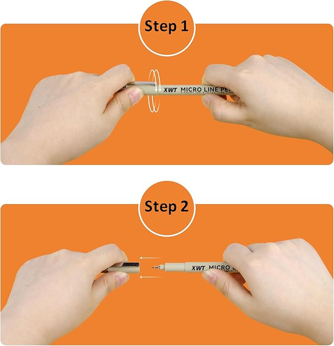 12+1 Fineliner Drawing Art Pens, Black Waterproof Pigment Ink Set for Artists, Sketching, Manga, Watercolor, Calligraphy, and Detail Outlining Archival Quality Inking Markers