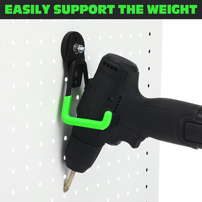 Landhoow Large Magnetic Hooks Heavy Duty Garage Magnet Hooks Strong Storage Utility Magnetic Hangers with Anti Slip Rubber Coating for Indoor and Outdoor Hanging(Green,14 Pcs)