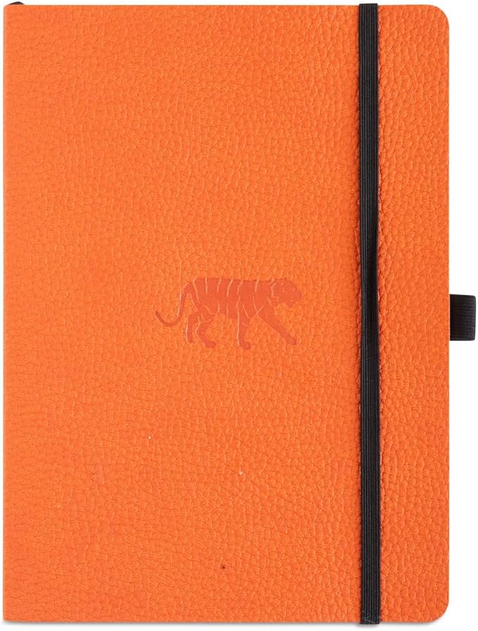 Dingbats A5 Wildlife Dotted Notebook Journal - Premium Vegan Leather Softcover Executive Journal for Women & Men - Work, Note Taking, Writing & Travel
