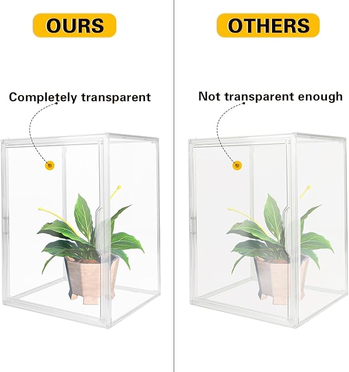 Clear Stackable Plastic Storage Bins with Lid, Dustproof Display Cases, Extra Large Figures Collectibles Showcase, Boot & Shoe Boxes, Helmet Protection Organizer (Clear-XL-3 Pack)