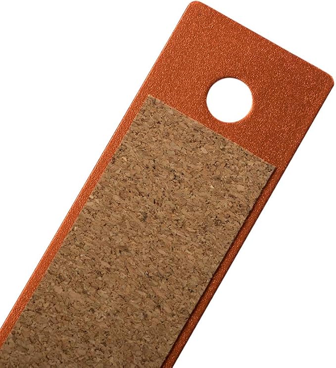 JAM PAPER Strong Aluminum Ruler - 12 Inch - Metal Ruler with Non-Skid Cork Backing - Orange Metallic - Sold Individually