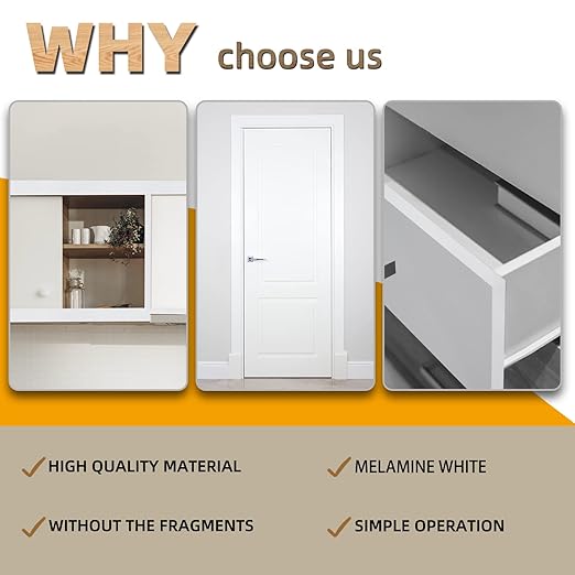 GSCIT Club White Edge Banding, 1 inch x 50ft Melamine Edge Banding with Hot Melt Adhesive Pre-glued Cabinet Edge Banding Flexible White Veneer Edging for Plywood Furniture Table