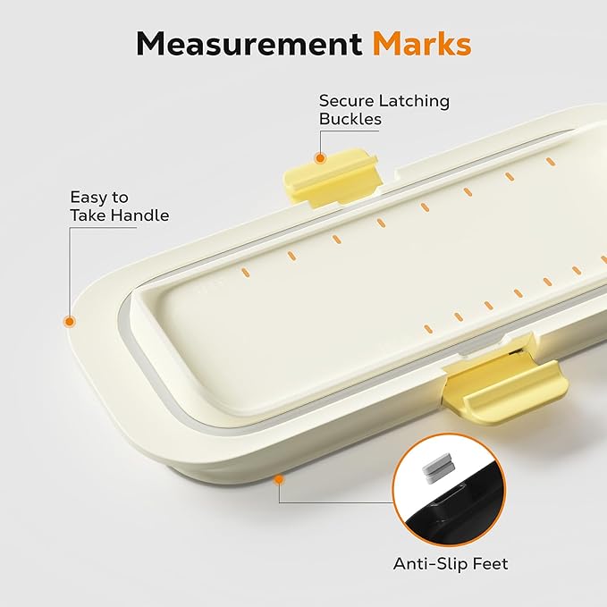 Butter Dish with Lid for Countertop and Refrigerator Door Shelf, Airtight Butter Keeper Container, Locking Butter Holder for East/West Coast Butter, BPA-free, Microwave/Dishwasher Safe