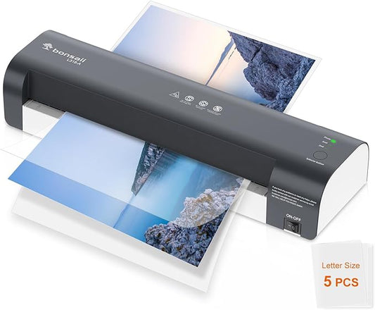 Bonsaii 13 Inch Laminator Machine with Never Jam Technology, Laminator Machine 11x17 Inch with Laminating Sheets, Laminating Machine for Home, Office, and Classroom Organization Supplies - L318-A