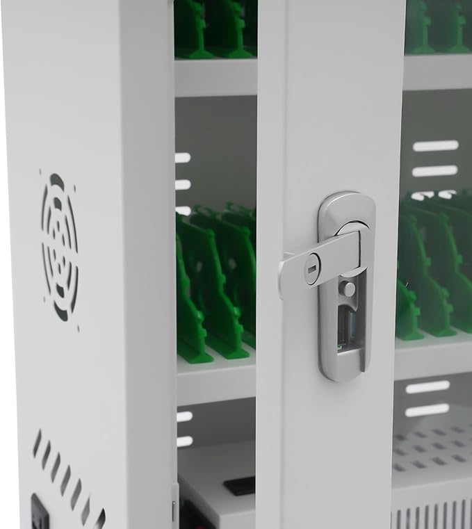 Cell Phone Charging Stations 30 Device Mobile Storage Cart with Wheels & Lock, Rechargeable Mobile Phones Charging Cabinet, Secure Phone Cabinet, for Classroom Office