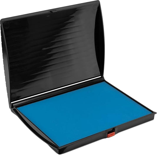 Large Premium Sky Blue Ink Stamp Pad - 5" by 7" - Quality Felt Pad