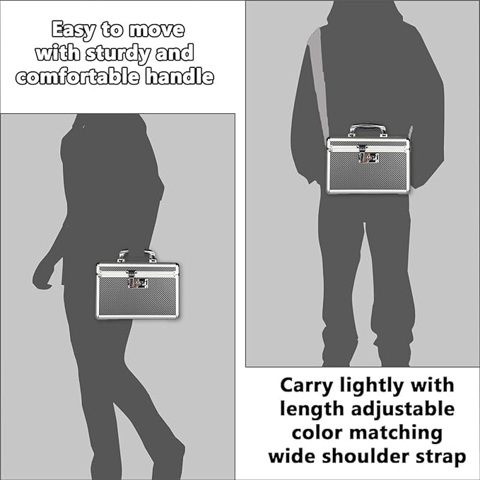 Storage Lock Box with Combination code, Lockable Medicine Storage Case, Empty First Aid Box, Security Lock Box, Multipurpose Lockbox for Home and Outdoor Use (Gray, Medium)