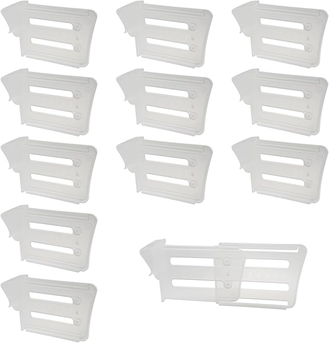 12PCS Adjustable Fridge Side Door Divider Kitchen Fridge Shelves Polypropylene Sorting Divider for Sorting Drawer and Storage Box