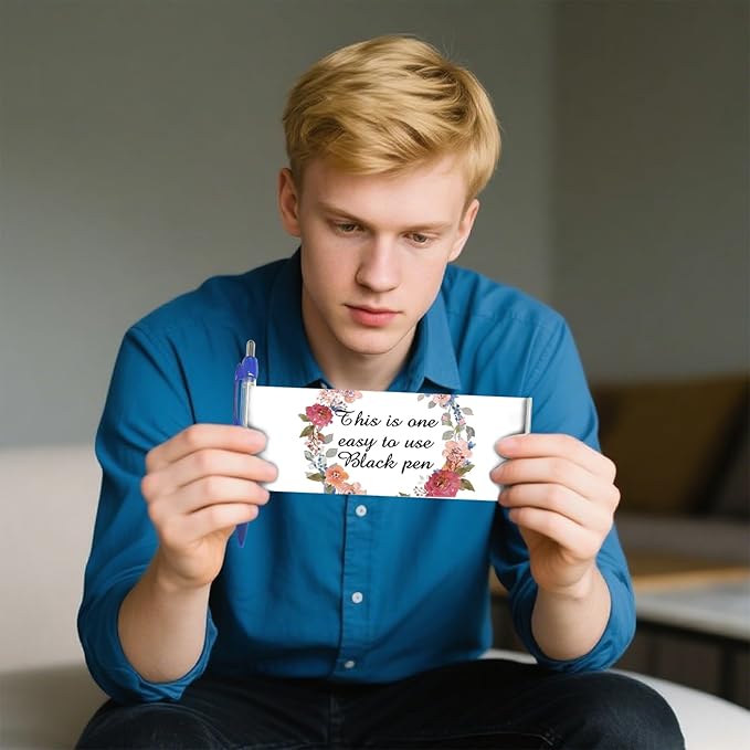 Personalized Pens Bulk, Custom Pollout Paper Pen with Printed, Customizable Retractable Roll Up Banner Pens for Business with Name Logo, Exhibitions, Events, Presentations, Advertising 100 Pcs