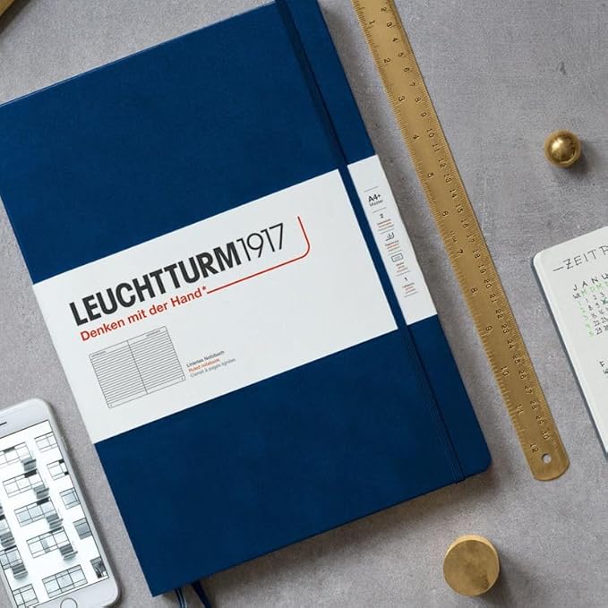 LEUCHTTURM1917 - Notebook Hardcover Medium A5-251 Numbered Pages for Writing and Journaling (Fox Red, Ruled)