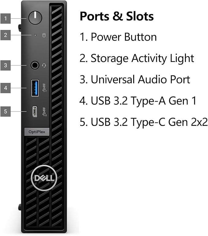 Dell Mini PC Computer, OptiPlex 7020 Micro Desktop pc for Bussiness & Home, Intel 6-Core i5-12500T (Beat i7-11700T), 16GB DDR5 RAM, 512GB PCIe SSD, WiFi 6E, HDMI + 2 DisplayPorts, Windows 11 Pro