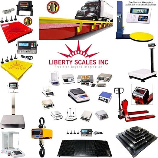 Liberty LS-700-4X6 Heavy Duty General Purpose Floor Scale | 48" x 72" | Capacity of 2.500 lbs x 0.5 lb + Black