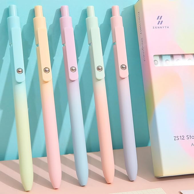 5pcs Gel Pens Morandi (0.5mm Tip) and 5pcs Gel Pens Pastel (0.7mm Tip)