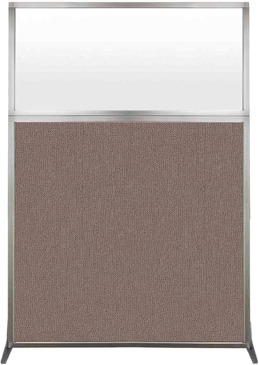 Versare Hush Screen Portable Room Divider | Workstation Wall Divider | Freestanding Privacy Hush Panels | Frosted Windows | Fabric Office Divider Screen | Great for Room Separation