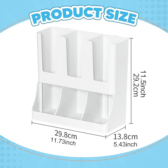 Fenteer Coffee Station Organizer Holder for Counter,6 Compartment,Upright,Cup and Condiment Station Storage Basket for Breakroom