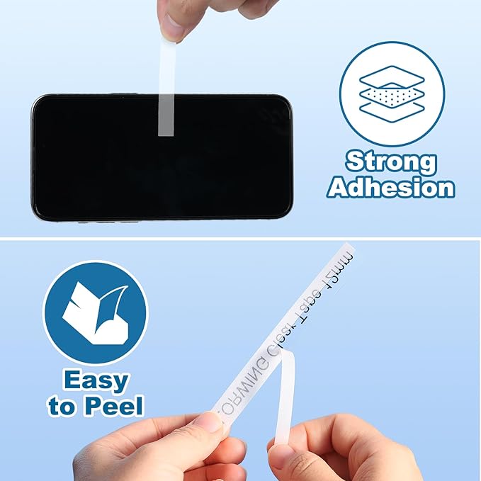 Label Maker Tape Clear TZe TZ Tape 12mm 0.47 Laminated TZe-131 Replacement for Brother P-Touch Label Tape Black on Clear TZe131 for Ptouch PT-D220 D210 H110 1180 1280 1890 Refills, 4-Pack