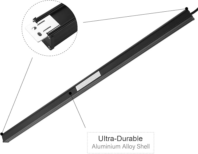 Heavy Duty Power Strip - 16 Outlet Industrial Metal Strip, 6FT Cord, 15A, 125V, 1875W (Black)