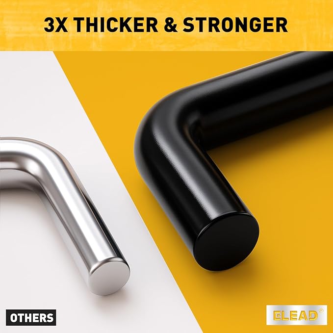 ELEAD 60-Piece 4 Inch Extra Thick Pegboard Hooks, Heavy Duty Peg Board Organizer Accessories, Peg Board Tool Hangers Fit for 1/4" Pegboard Hanging Tools Garage, Workshop, and Craft Storage