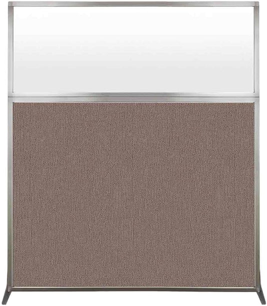 Versare Hush Screen Portable Room Divider | Workstation Wall Divider | Freestanding Privacy Hush Panels | Frosted Windows | Fabric Office Divider Screen | Great for Room Separation